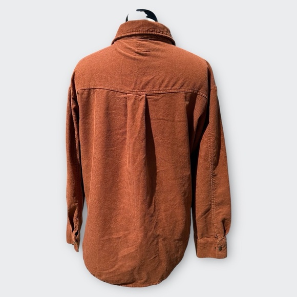 MODISH REBEL baby Whale Corduroy Shirt Snap Rust Brown Outdoor Gorpcore Fall M - Picture 5 of 10